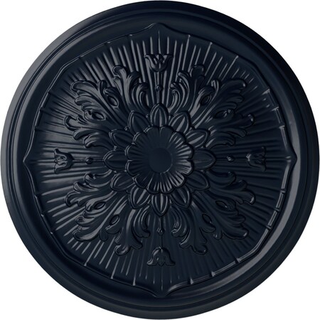 Ekena Millwork Luton Ceiling Medallion (Fits Canopies up to 1 1/8"), Hand-Painted Midnight Dream, 15 3/4"OD x 5/8"P CM16LUMDF